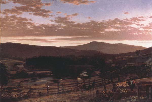 Frederic E.Church Ira Mountain,Vermont Norge oil painting art